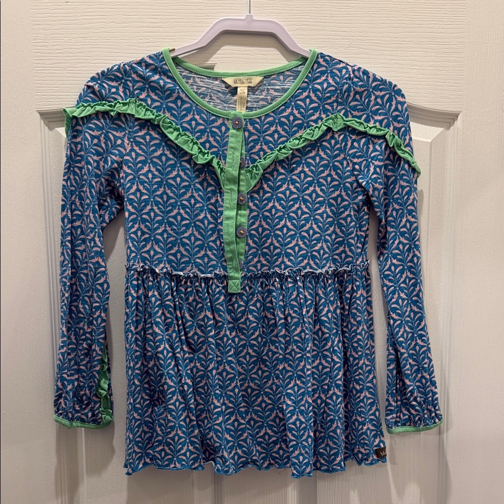 Matilda Jane Green and Blue Floral Top